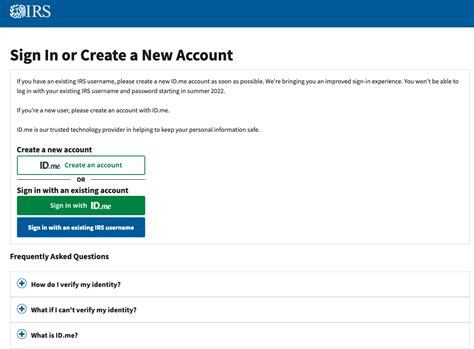 irs login account online